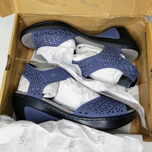 JBU by Jambu Chloe Perforated Sandals Navy 12 New - Picture 10 of 12